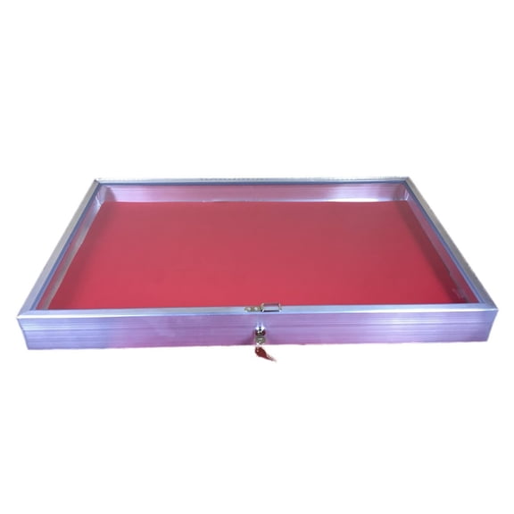 Southern Star Aluminum Display Case Side Opening 22 x 34x3 1/4 Knives Cards Gun Jewelry & More #1150 (Red)