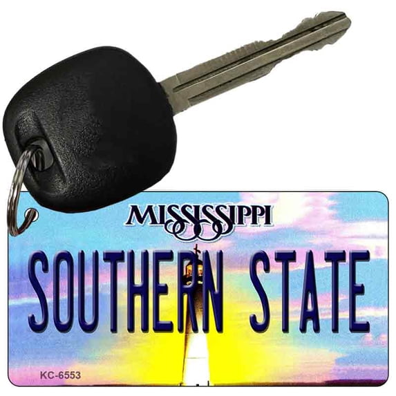 Southern State Mississippi State License Plate Tag Key Chain KC-6553 3" x 1.5" Key Chain (KC)