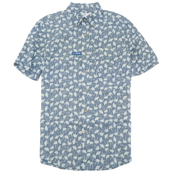 Southern Tide Men's Linen Rayon Short Sleeve Button Down Sport Shirt (Small, Summer Rays)