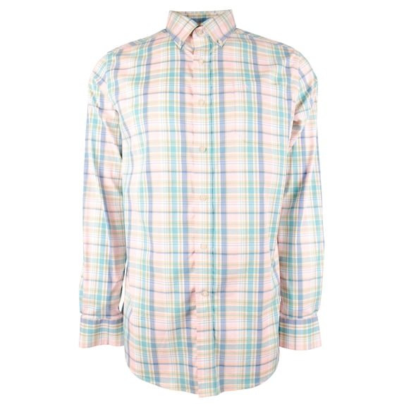 Southern Tide Men's Long Sleeve Coastal Passage Sky Valley Plaid Sport Shirt RBlsh LG