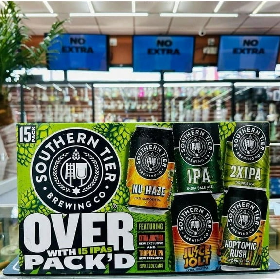 Southern Tier Brewing OverPack'd Craft Variety Beer, 12 fl oz, 15 Pack Aluminum Cans