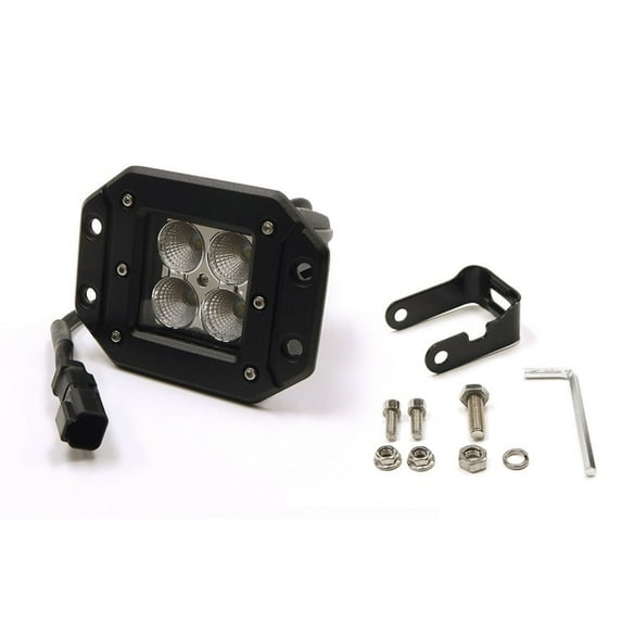 Southern Truck 79910 3" x 3" 16W Square Flush Mount LED Light (Spot Beam DT Harness 79900/1,440 Lumens)