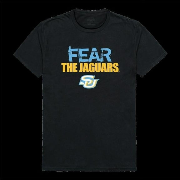 Southern University Jaguars Fear College T-Shirt, Black - Large