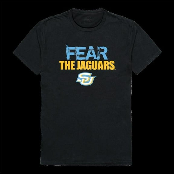 Southern University Jaguars Fear College T-Shirt, Black - Medium