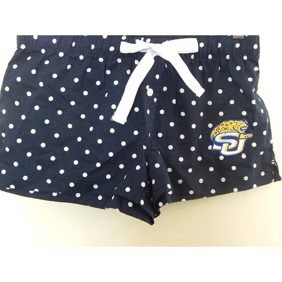 Southern University Jaguars NCAA 100% Cotton Lounge Sleep Pajamas Shorts Boxer Shorts (Size XS, Polka Dot Short)