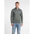 thumbnail image 1 of Southern University Jaguars Reebok Mens Dark Gray Textured Qtr Zip Pullover, 1 of 5