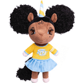 thumbnail image 1 of Southern University Unicorn Doll with Afro Puffs - 14 inch, 1 of 3
