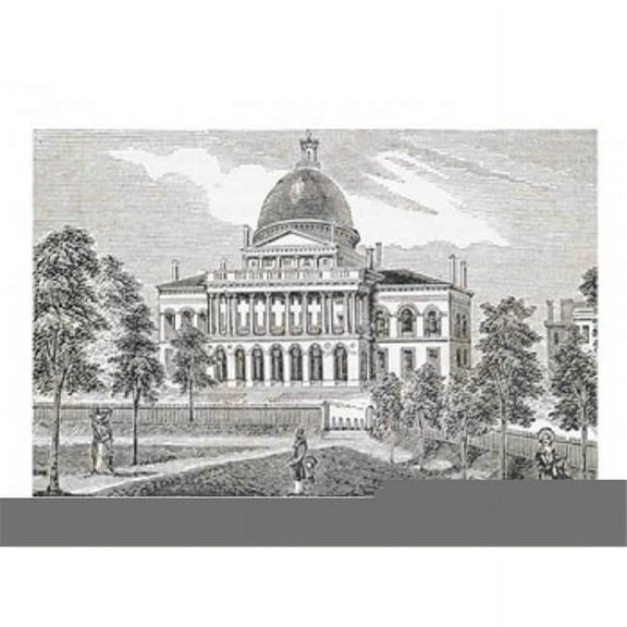 Southern View of The State House in Boston Poster Print - 36 x 24 in. - Large