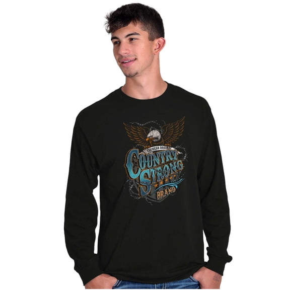 Southern Western American Eagle Long Sleeve TShirt Men Women Brisco Brands S