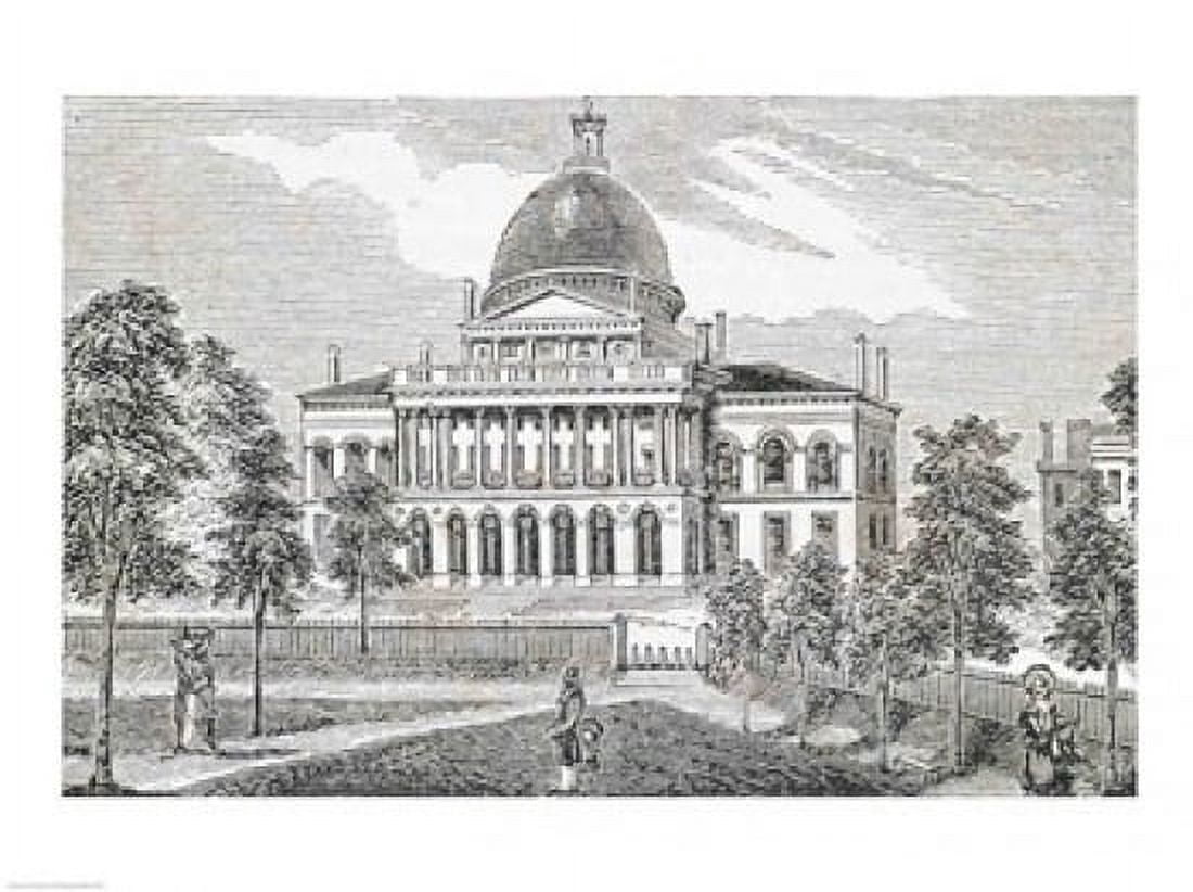 Southern view of the State House in Boston Canvas Art - (24 x 18)