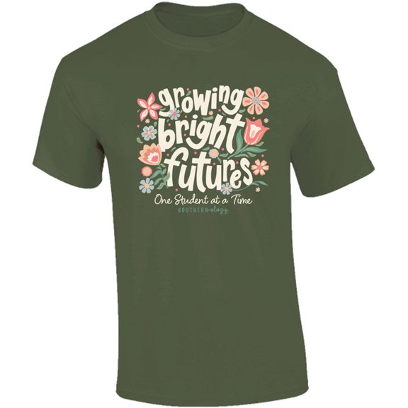 Southernology Growing Bright Futures Teacher T-Shirt