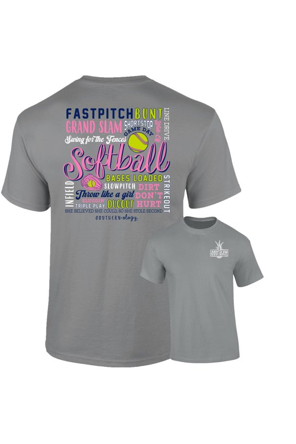 Southernology Softball Sayings T-Shirt