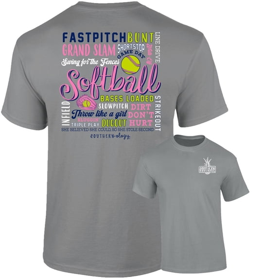 Southernology Softball Sayings T-Shirt