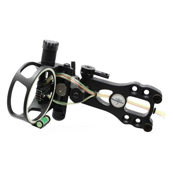 Southland Archery Supply Aluminum 5 Pins .019 Fiber Optic Tool-Less Bow Sight with Micro Adjustments and LED Light (Black)