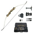 thumbnail image 1 of Southland Archery Supply Junior 58" Takedown Archery Recurve Bow Package for Youth Traditional Wooden Hunting Target Beginners - Left Hand - 18 LBS., 1 of 16
