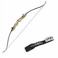 thumbnail image 1 of Southland Archery Supply Premier 62" Takedown Recurve Bow Wooden Traditional with Hard Maple Wood Riser and Limb Side Texture + Stringer - FF Compatible - Right Hand - 35lbs., 1 of 5