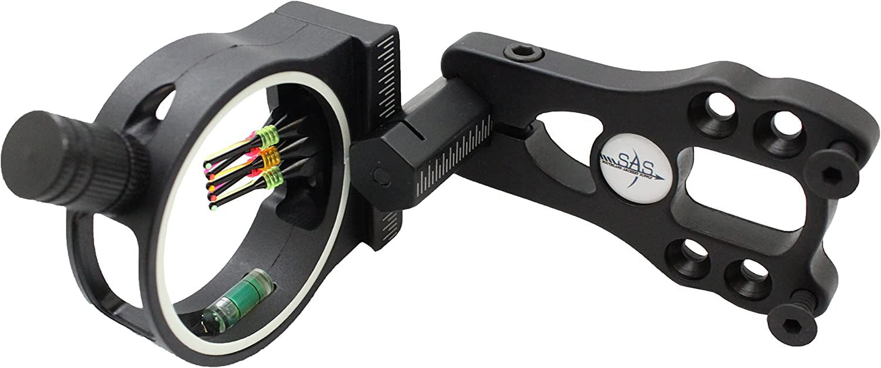 Wolf Archery 5-Pin Bow Sight With LED Light – .029 Fiber Optics, Camo, For Compound Bows (Left Or Right Hand)