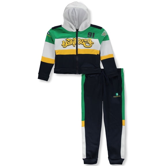 Southpole Boys' 2-Piece Joggers Set Outfit Color: navy Size: 4
