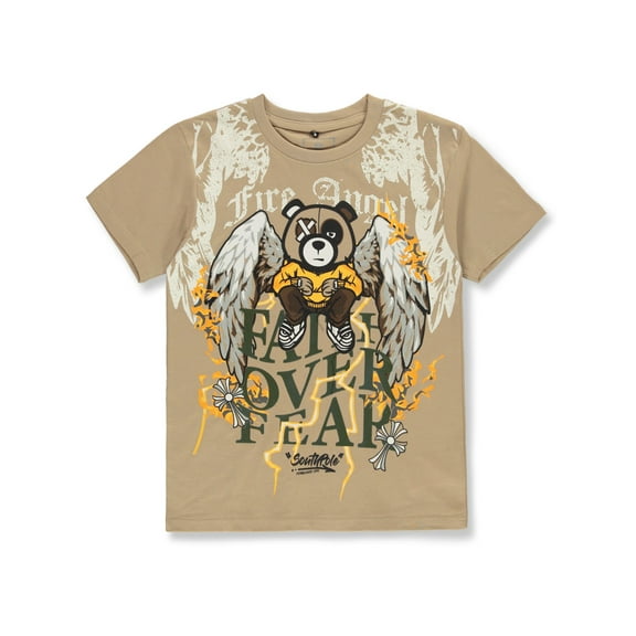 Southpole Boys' Angel Bear T-Shirt Color: brown Size: 8