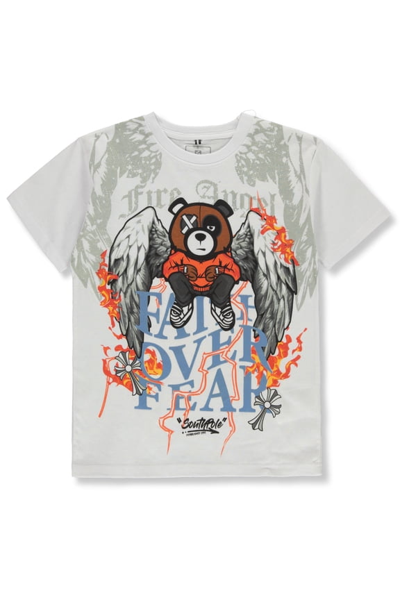 Boys' Angel Bear T-Shirt Color: white Size: 8