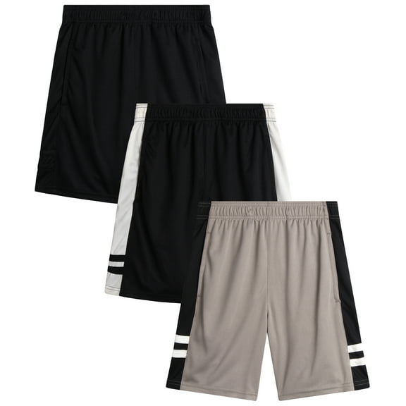 Southpole Boys Basketball Shorts - 3 Pack Mesh Athletic Basketball Gym Shorts for Boys (8-20)