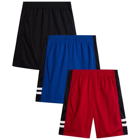 Southpole Boys Basketball Shorts - 3 Pack Mesh Athletic Basketball Gym Shorts for Boys