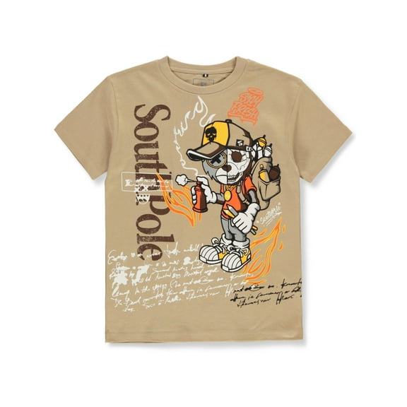 Southpole Boys' Graffiti Bear T-Shirt Color: latte Size: 8