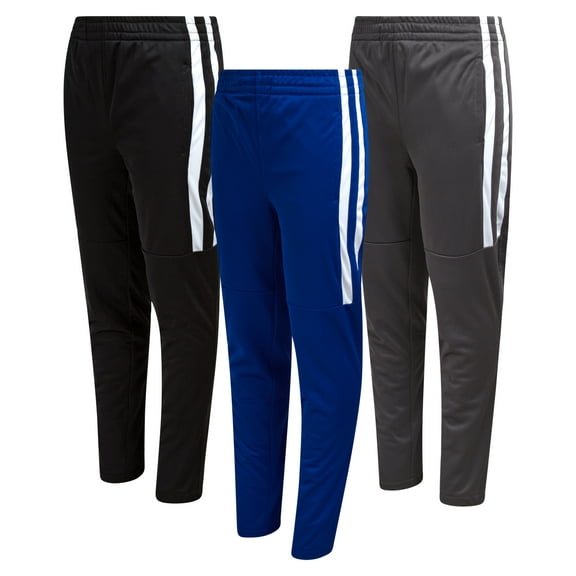 Southpole Boys Jogger Pants - 3 Pack Breathable Tricot Track Pants Joggers for Boys (Sizes: 8-20)