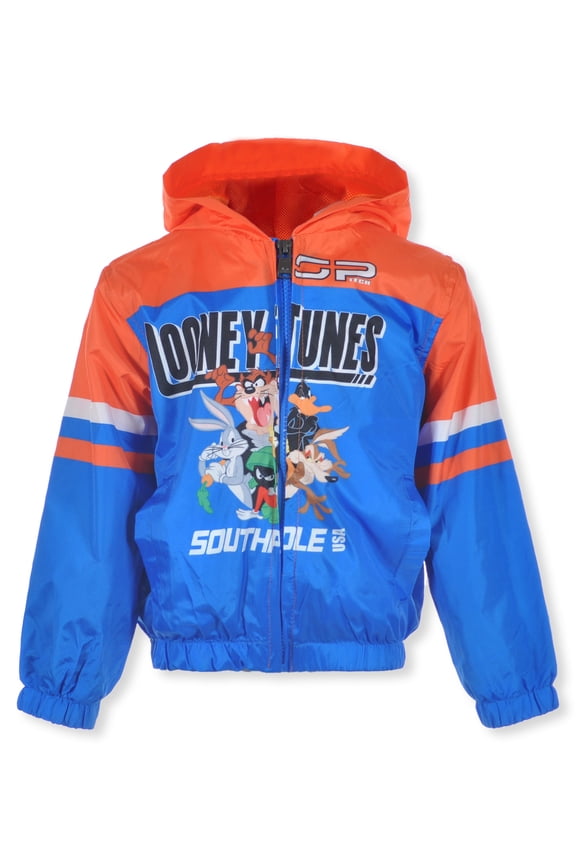 Boys' Looney Tunes Windbreaker Jacket Color: royal blue Size: 4t