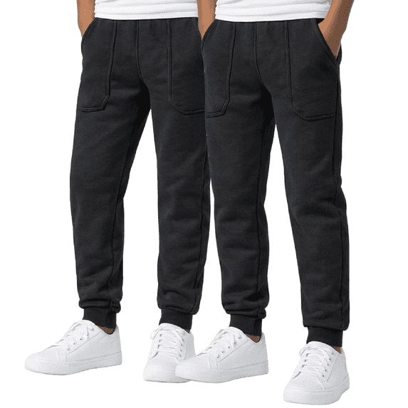 Southpole Boys Sweatpants - Soft Fleece Athletic Joggers for Boys with Drawstring Waistband 2 Pack