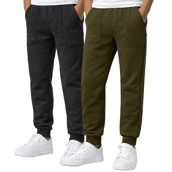 Southpole Boys Sweatpants - 2 Pack Cozy Fleece Joggers for Boys with Drawstring Waistband (Size: 8-20)
