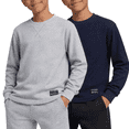 thumbnail image 1 of Southpole Boys Thermal Henley Shirt - Waffle Knit Warm Long Sleeve Boys Henley Shirt 2 Pack Casual Top, 1 of 7