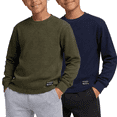 thumbnail image 1 of Southpole Boys Thermal Shirt - 2 Pack Boys Long Sleeve Thermal Shirts Crewneck Henley Top (8-20), 1 of 6