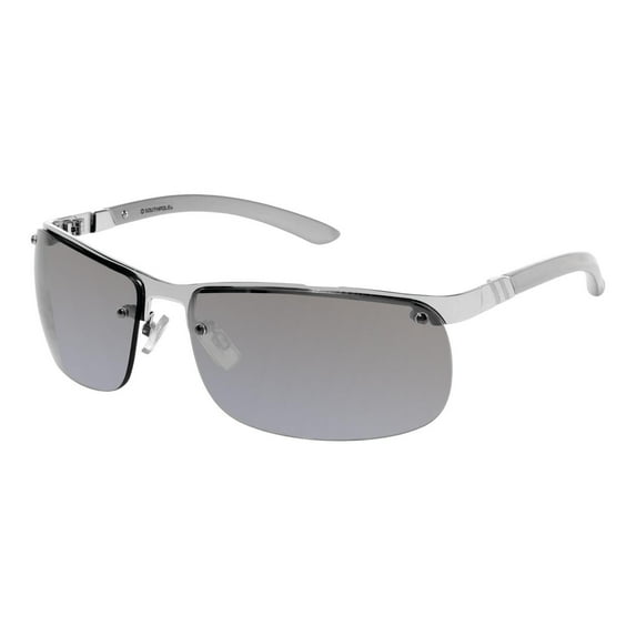 Southpole Men's 5007SP Sporty Metal UV400 Protective Rectangular Fashion Sunglasses, 65mm