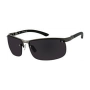 Southpole Mens 5007SP Sporty Metal UV400 Protective Rectangular Fashion Sunglasses, 65mm