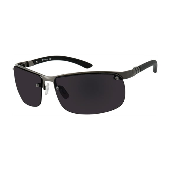 Southpole Men's 5007SP Sporty Metal UV400 Protective Rectangular Fashion Sunglasses, 65mm
