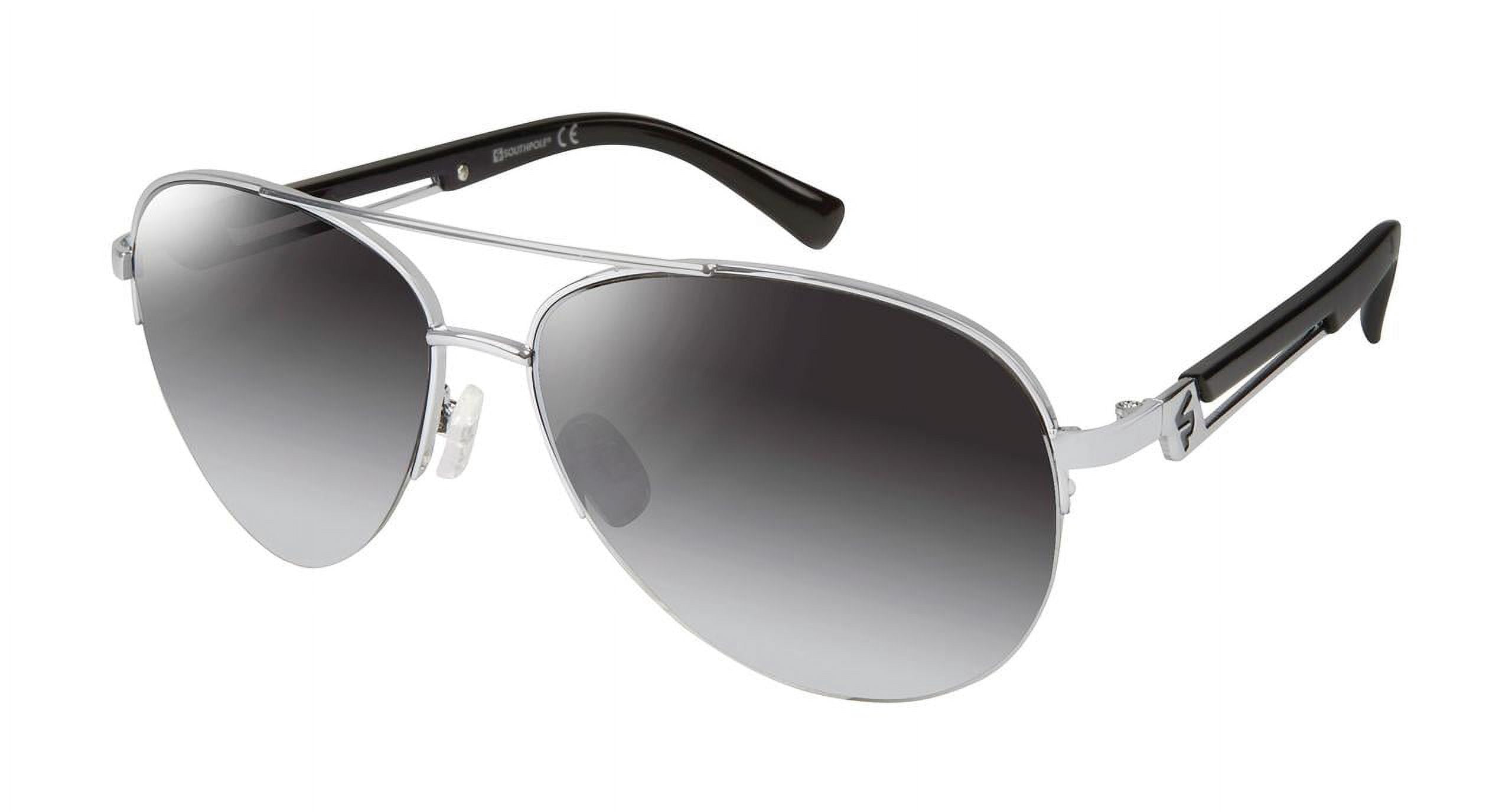 Southpole Men's 5016SP Metal UV400 Protective Aviator Pilot Fashion Sunglasses, 60mm