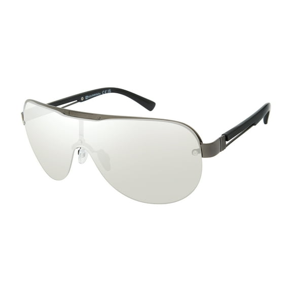 Southpole Men's 5075SP Retro Shield UV400 Protective Rectangular Fashion Sunglasses, 140mm