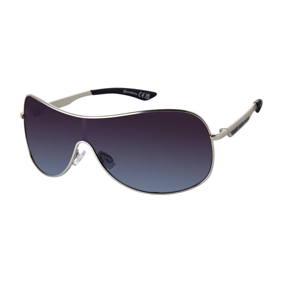 Southpole Men's 5081SP Shield UV400 Protective Metal Rectangular Fashion Sunglasses, 135mm