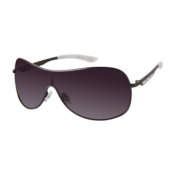 Southpole Men's 5081SP Shield UV400 Protective Metal Rectangular Fashion Sunglasses, 135mm