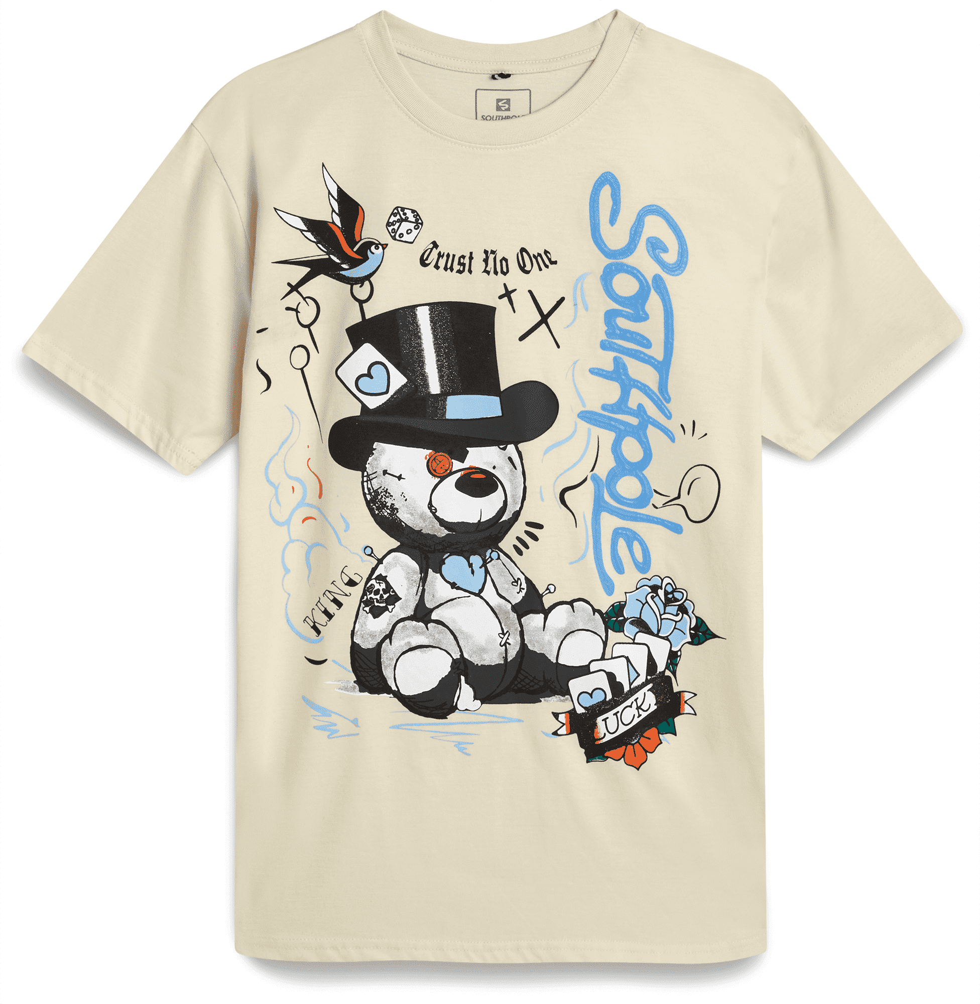 Southpole Mens Graphic Tee - Lightweight Cotton Blend Crewneck 