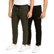 Southpole Mens Jogger Pants - 2 Pack Lightweight Stretch Woven Tech Jogger Pants for Men (S-XL)