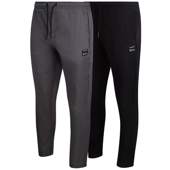 Southpole Mens Jogger Pants - Lightweight Stretch Woven Tech Athletic Joggers for Men 2 Pack