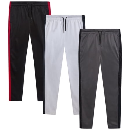 Southpole Mens Sweatpants - 3 Pack Athletic Tricot Track Pants Joggers for Men with Pockets (Sizes Run Small)