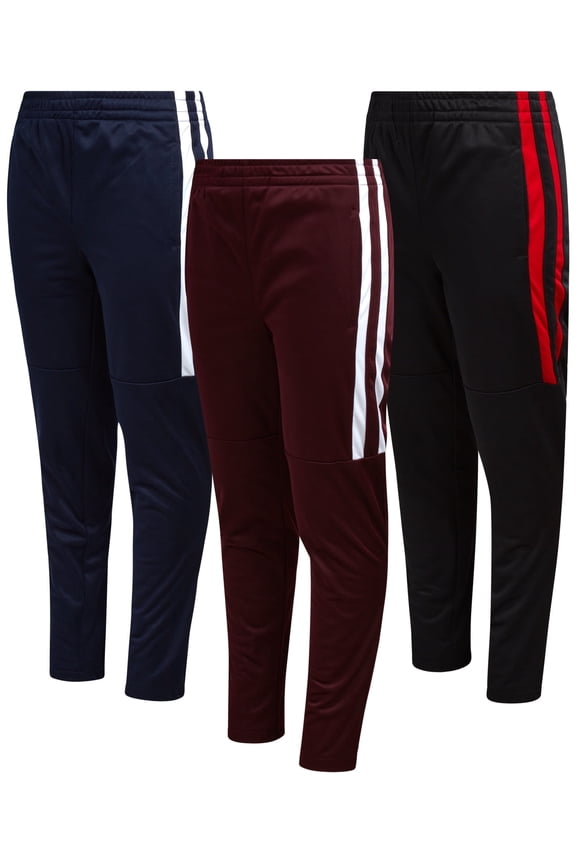 Mens Sweatpants - 3 Pack Athletic Tricot Track Pants Joggers for Men with Pockets (Sizes Run Small)