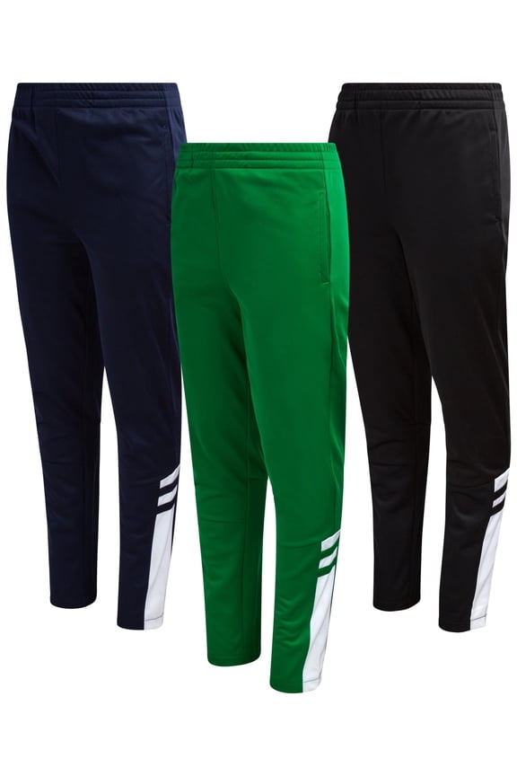 Mens Sweatpants - 3 Pack Athletic Tricot Track Pants Joggers for Men with Pockets (Sizes Run Small)