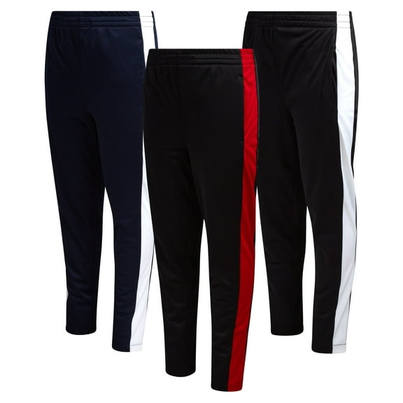 Southpole Mens Jogger Pants - 3 Pack Tricot Track Pants Athletic Joggers for Men With Pockets