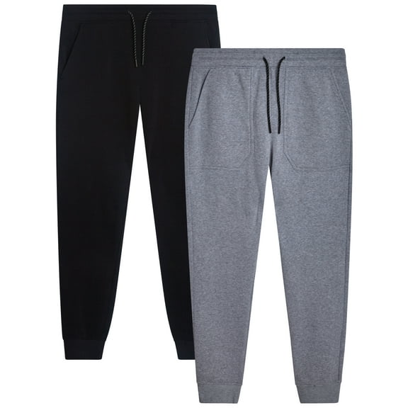Southpole Mens Sweatpants - 2 Pack Cozy Fleece Joggers for Men with Drawstring Waistband (Size: 8-20)
