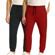 SOUTHPOLE Mens Sweatpants - 2 Pack Cozy Fleece Joggers for Men with Drawstring Waistband (Size: 8-20)