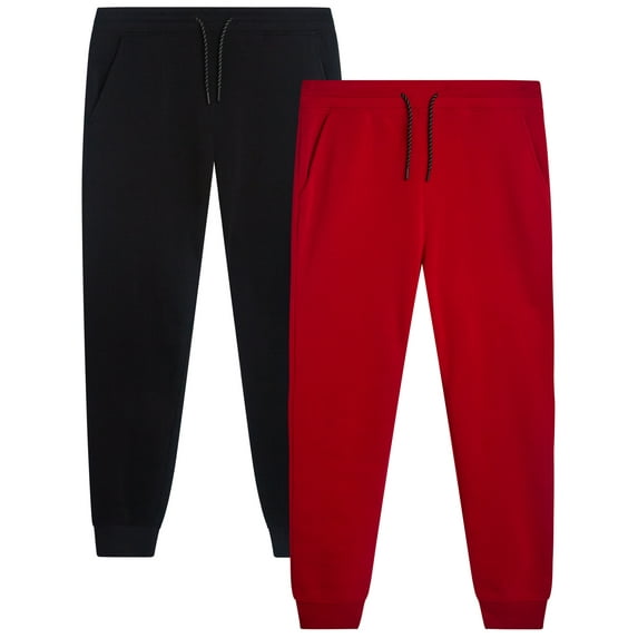 Southpole Mens Sweatpants - 2 Pack Cozy Fleece Joggers for Men with Drawstring Waistband (Size: 8-20)